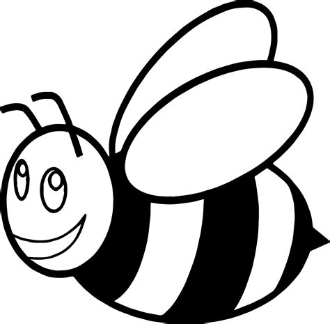 bee clipart black and white free